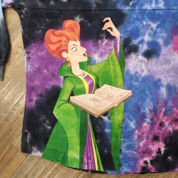 Disney Spirit Jersey Hocus Pocus LARGE TieDye Sanderson Tonight We Fly Halloween - Picture 4 of 13